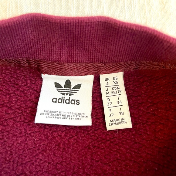 Adidas Maroon Trefoil Logo Embroidery
Pullover Sweatshirt | Extra Small - Picture 5 of 5